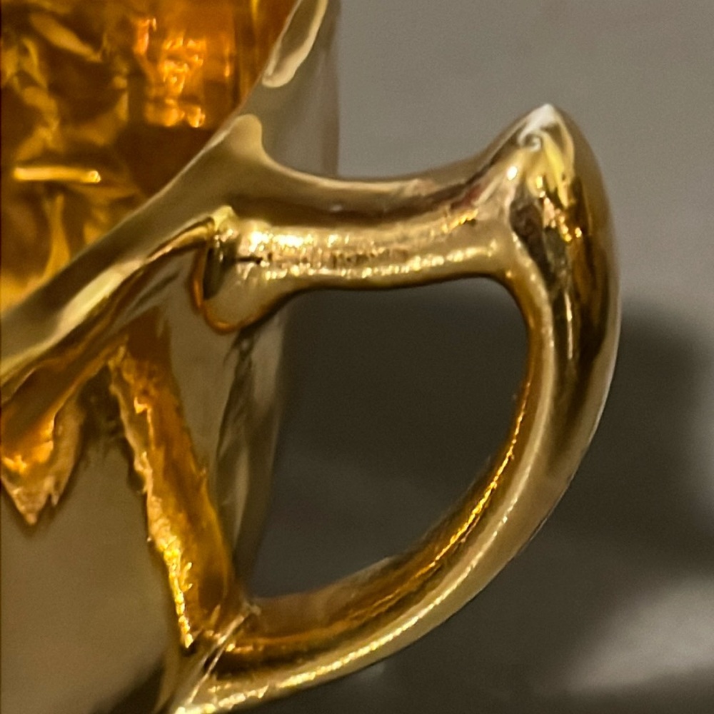 Vintage Brilliant Porcelain 22 Karat Gold Sugar Bowl and Creamer Pitcher Set - Picture 10 of 11